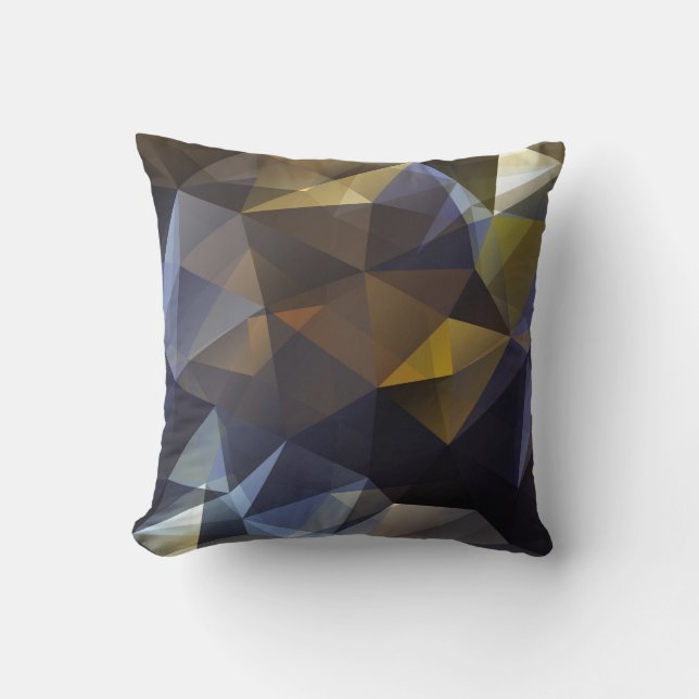 Coussin Triangle brillant vintage, texture diamant. (Recto)