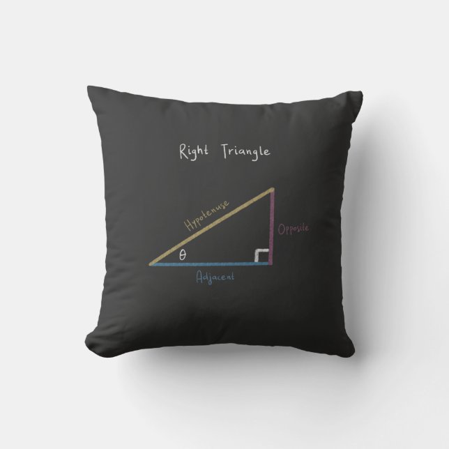 Coussin Triangle droit de Sine Cosine Tangente Triangle dr (Recto)