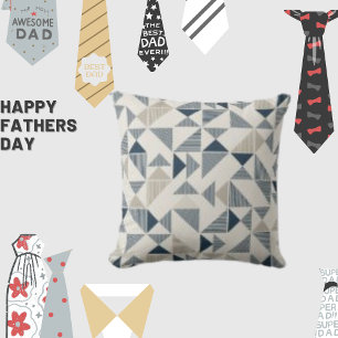 Coussin Triangle géométrique de mosaïque moderne