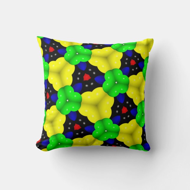 Coussin Triangle géométrique triangulaire Abstrait multico (Recto)
