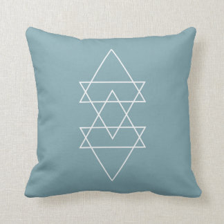 Coussin Triangle minimaliste bleue d'ardoise moderne