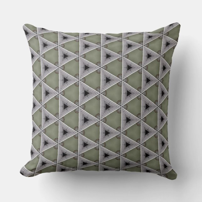 Coussin Triangle Motif Lisse Gris (Recto)