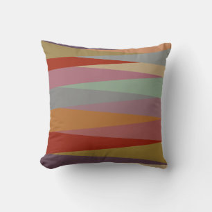 Coussin Triangles colorés modernes du milieu du siècle