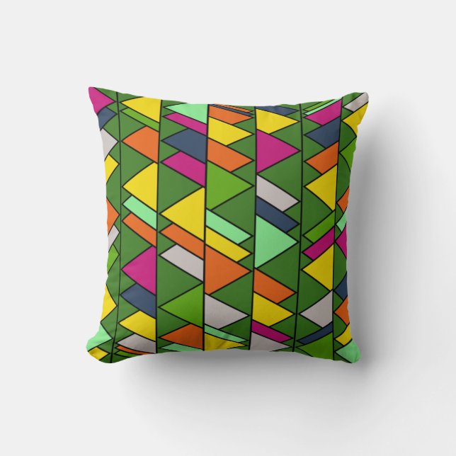Coussin Triangles Fleuris (Recto)