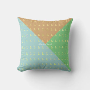 Coussin triangles géométriques avec motif des initiales
