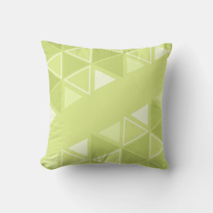 Coussin Triangles géométriques rétro Chartreuse