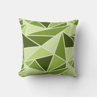 Coussin Triangles géométriques, Vert chaux monochromatique