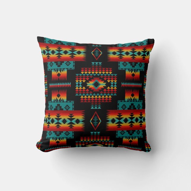 Coussin Tribal des Motifs amérindiens (Recto)