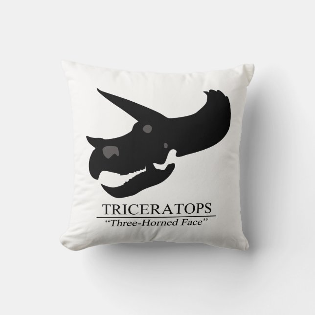 Coussin Tricératops Skull (Recto)