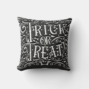 Coussin Trick or Treat Vintage Os de Craie Halloween