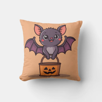 Coussin Trick ou traitement chauve-souris