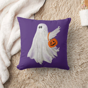 Coussin Trick Ou Traiter Le Fantôme Avec Le Bouchon Citrou