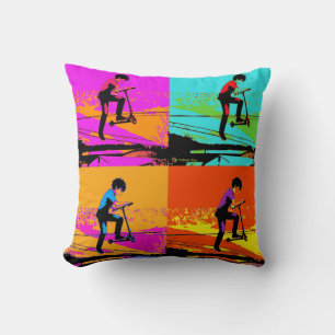 Coussin Tricks de scooter volant - Cavalier de scooter stu