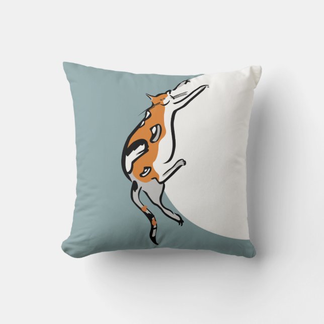 Coussin Tricolore gras de Lazy Funny Chat (Recto)