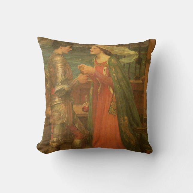 Coussin Tristan et Isolde par John William Waterhouse (Recto)