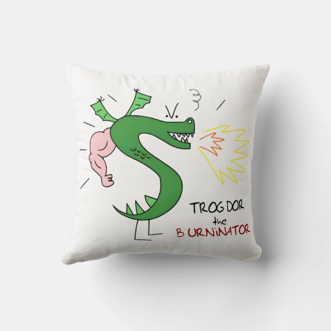 Coussin Trogdor The Burninator (Verso)