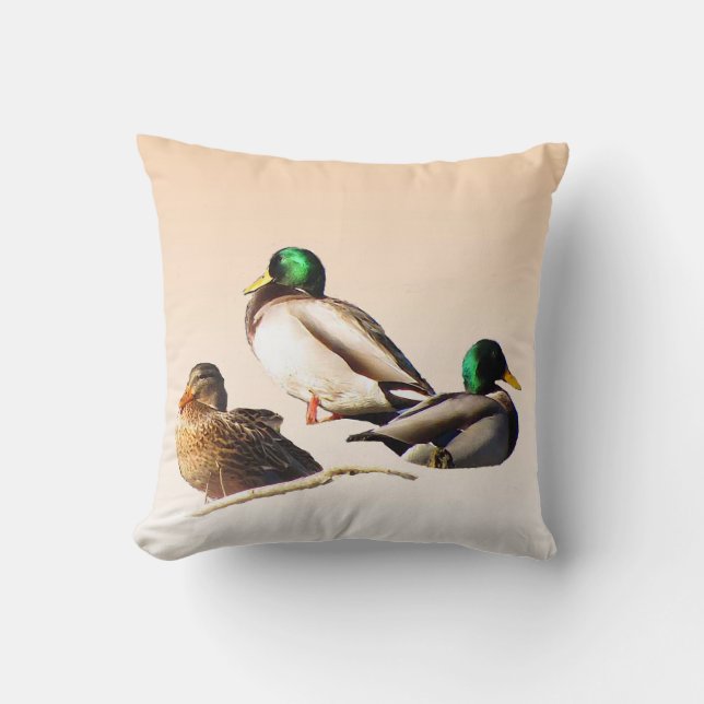 Coussin Trois canards de Mallard (Recto)