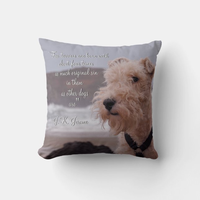 Coussin "Trois hommes terrier de renard de fil de (Recto)