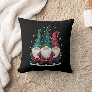 Coussin Trois Lutins Lumières de Noël Xmas Fêtes