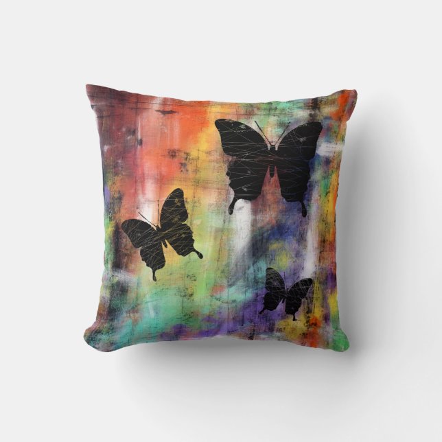 Coussin Trois papillons libres (Recto)