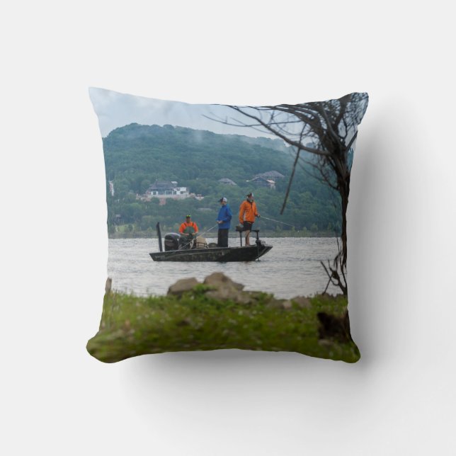 Coussin Trois pêcheurs sur Table Rock (Recto)