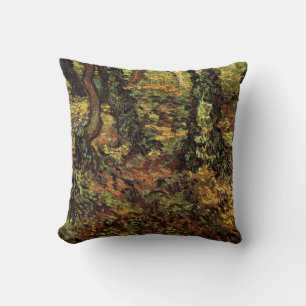 Coussin Troncs d'arbres avec lierre par Vincent van Gogh