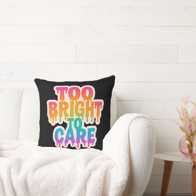 Coussin Trop brillant pour soigner - Typographie de la gou (Canapé)