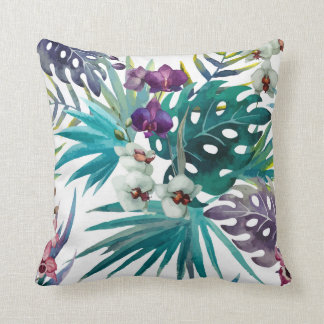 coussin tropical (blanc)
