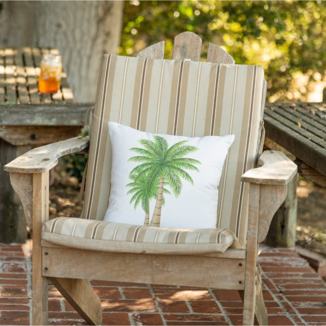 Coussin tropical côtier de palmiers (Chaise)