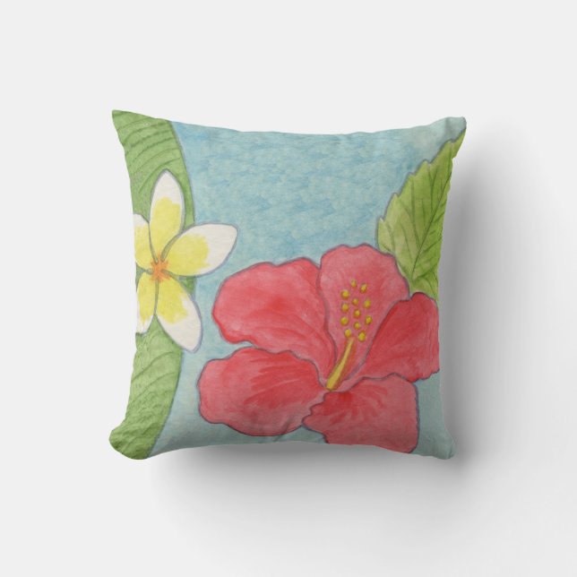 Coussin tropical de fleurs (Recto)
