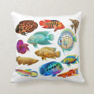 Coussin tropical d'eau douce de poissons