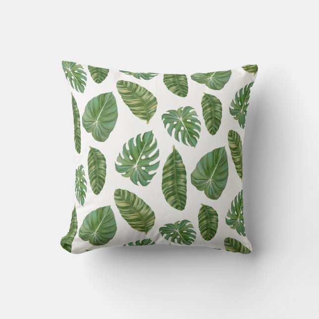 Coussin Tropical Island Resort Banana Leaf Moderne (Recto)