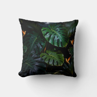 Coussin Tropical Jungle Leaves Decorative Throw Pillow