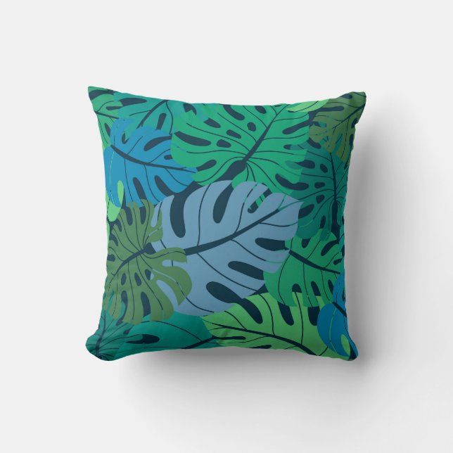 Coussin Tropical Jungle Palm Motif sans couture (Recto)