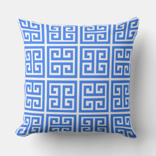 Coussin Tropical Summer Blue Grey Key Motif