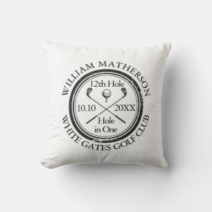 Coussin Trou en un personnalisé noir et blanc