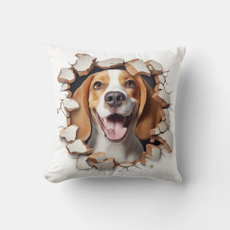 Coussin Trou fissuré Beagle 3D