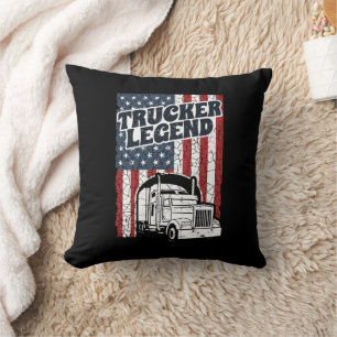 Coussin Trucker Legend Funny Semi Camion Conducteur Camion