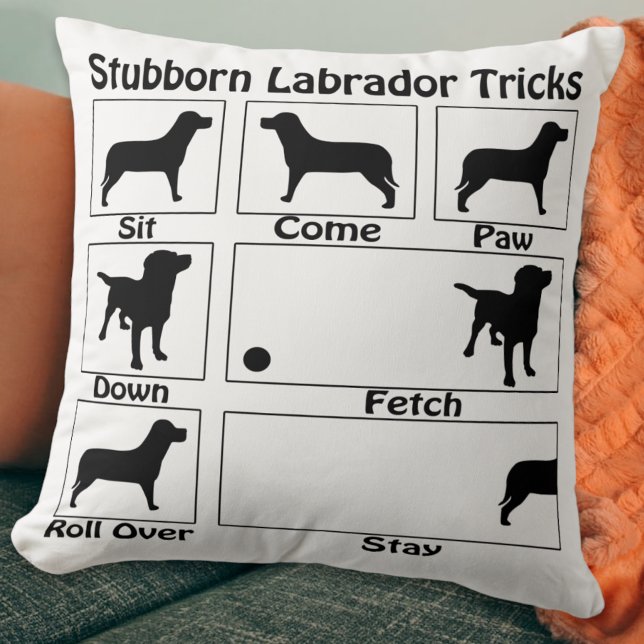 Coussin Trucs du Labrador têtus (Créateur téléchargé)
