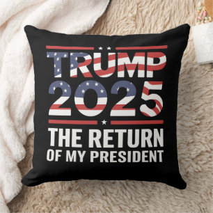Coussin Trump 2025 Le retour de mon président 47e États-Un