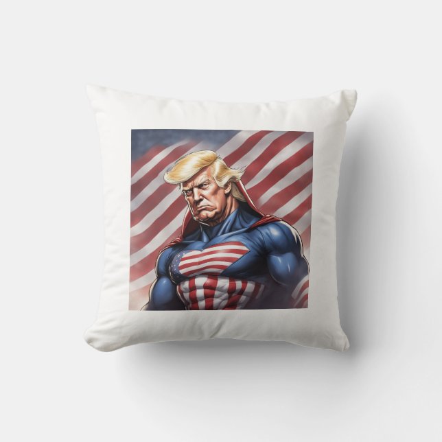 Coussin Trump Epic Superhero Lance Pillow (Recto)