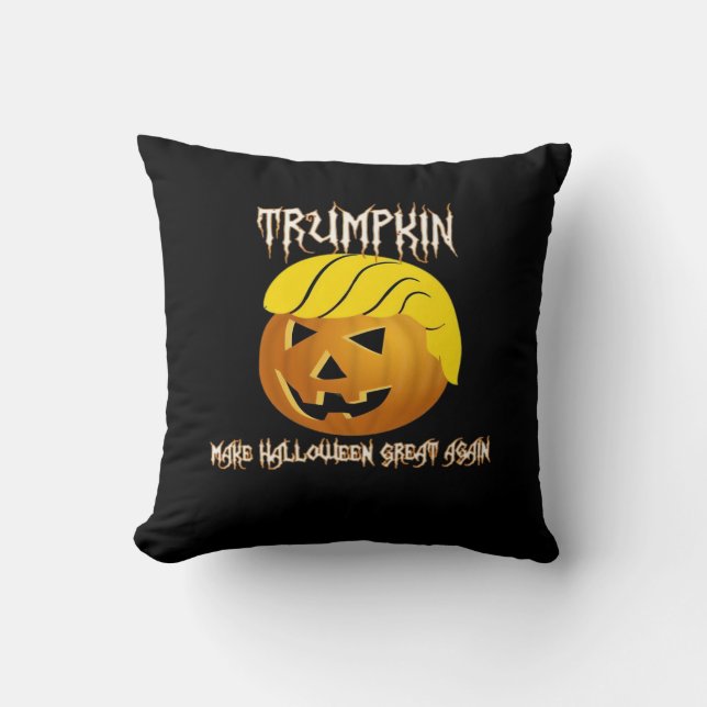 Coussin Trumpkin Make Halloween Great Again (Recto)