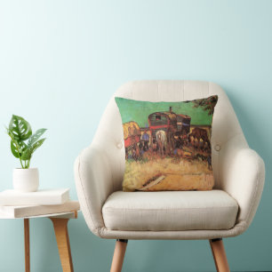 Coussin Tsiganes à la Caravane de Vincent van Gogh