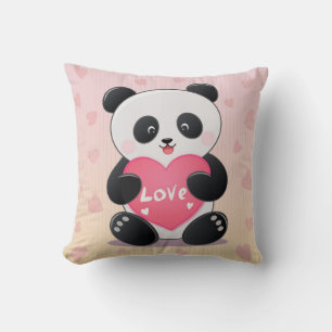 Coussin Tu es mon amour panda-mique