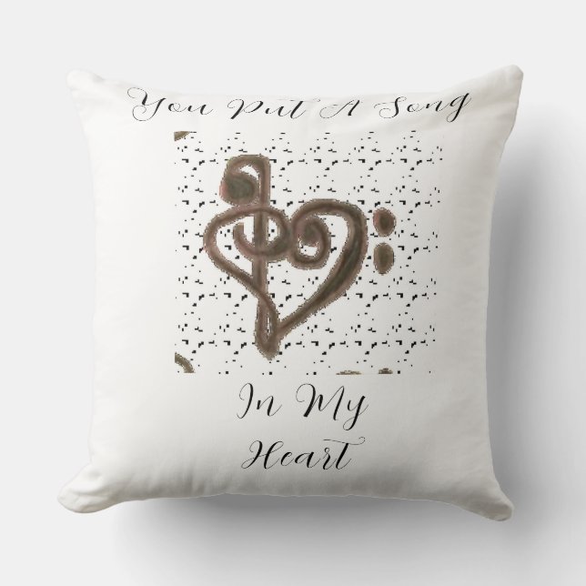 Coussin "Tu Mets Une Chanson Dans Mon Coeur" Lance L'Oreil (Recto)