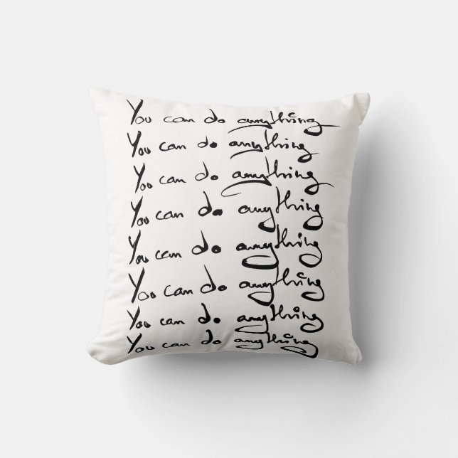 Coussin TU PEUX FAIRE QUOI QUE CE SOIT ! Guillemet inspira (Recto)