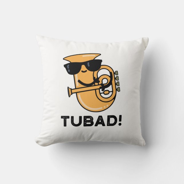 Coussin Tubad Funny Musique Tuba Pun (Recto)