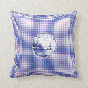 Coussin Tuile bleue traditionnelle néerlandaise
