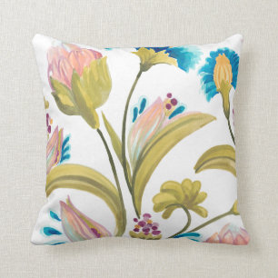 Coussin Tuiles florales d'abbaye - fleurs de ressort