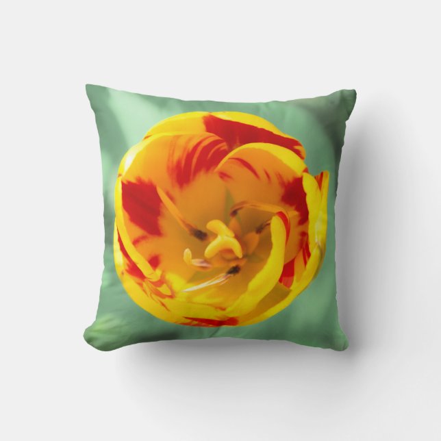 Coussin tulipe jaune, (Recto)